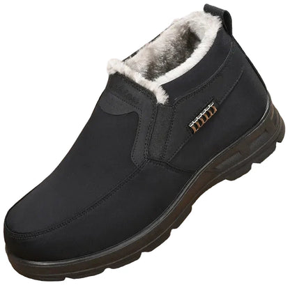 Buty zimowe męskie wsuwane z futerkiem - czarne lub brązowe