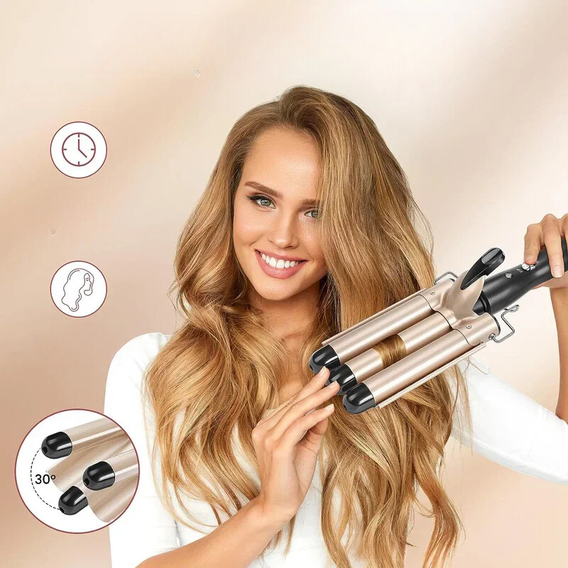 CurlFlex - potrójna ceramiczna lokówka do włosów