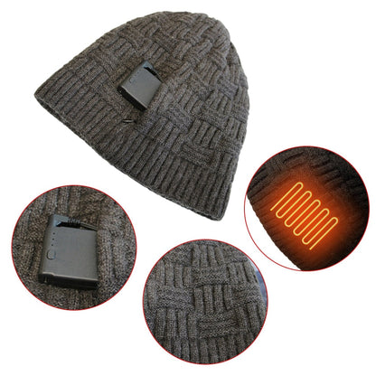Czapka Zimowa z Daszkiem Damska Podgrzewana Beanie Akumulatorem 3400mah Uszatka Męska