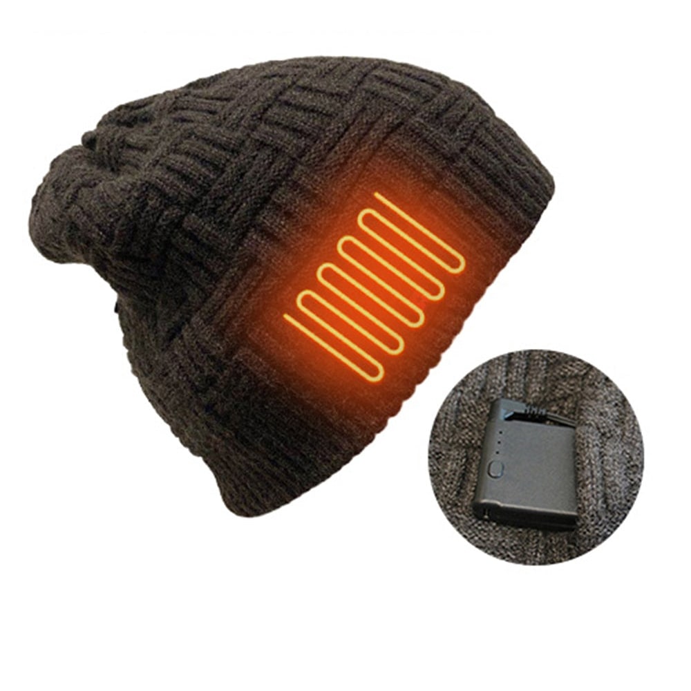 Czapka Zimowa z Daszkiem Damska Podgrzewana Beanie Akumulatorem 3400mah Uszatka Męska