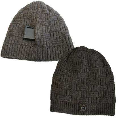 Czapka Zimowa z Daszkiem Damska Podgrzewana Beanie Akumulatorem 3400mah Uszatka Męska