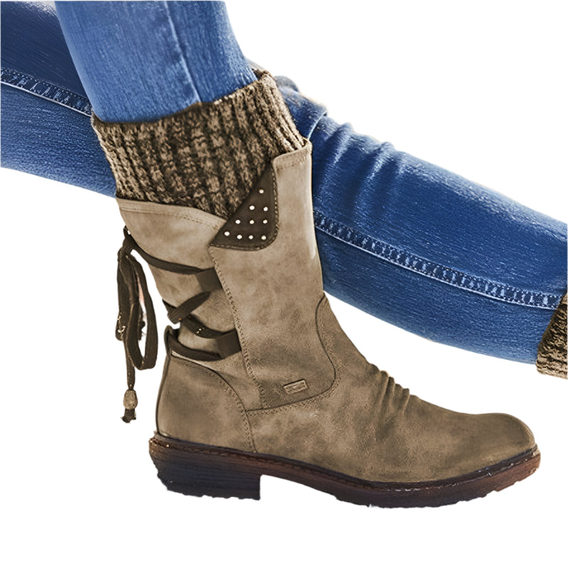 Damskie buty zimowe na niskim obcasie | Wygodny i ciepły design