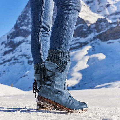 Damskie buty zimowe na niskim obcasie | Wygodny i ciepły design