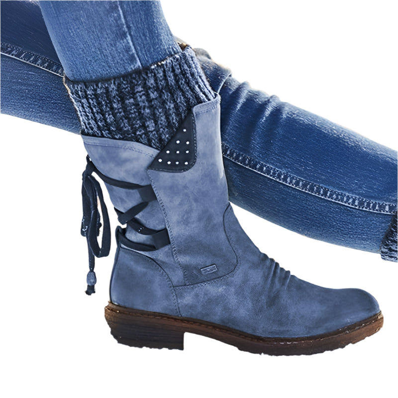 Damskie buty zimowe na niskim obcasie | Wygodny i ciepły design