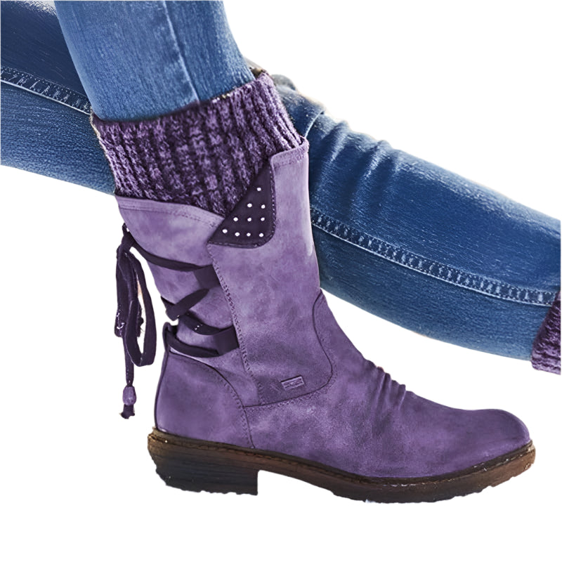 Damskie buty zimowe na niskim obcasie | Wygodny i ciepły design
