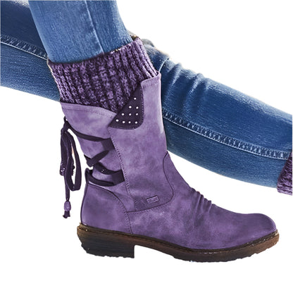 Damskie buty zimowe na niskim obcasie | Wygodny i ciepły design