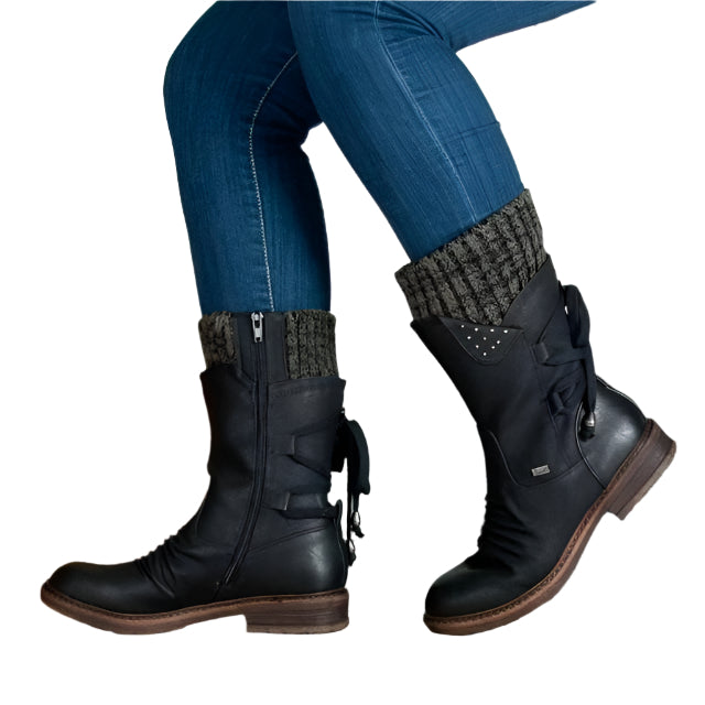 Damskie buty zimowe na niskim obcasie | Wygodny i ciepły design