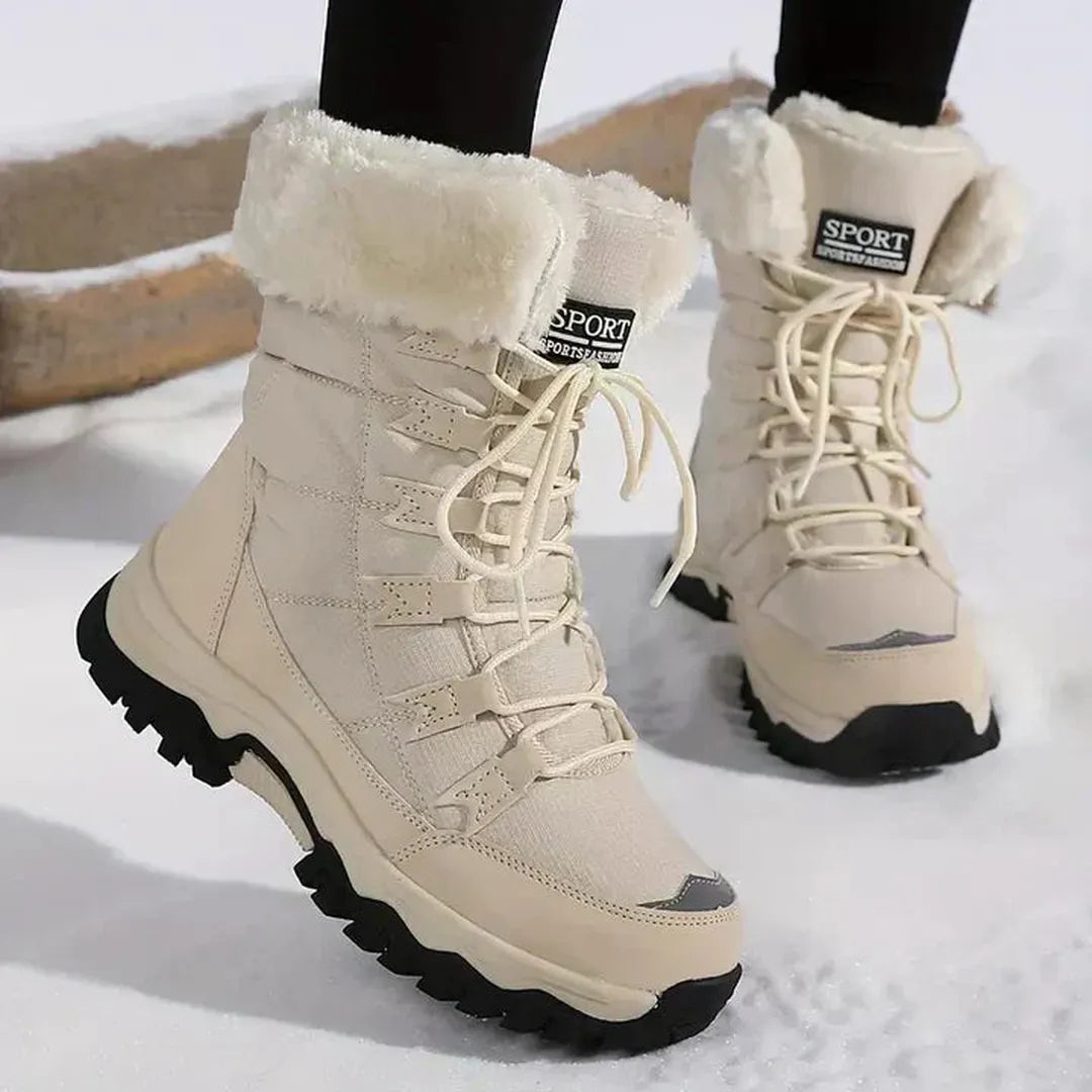 Damskie Ocieplane Zimowe Buty | Detal Z Futerkiem