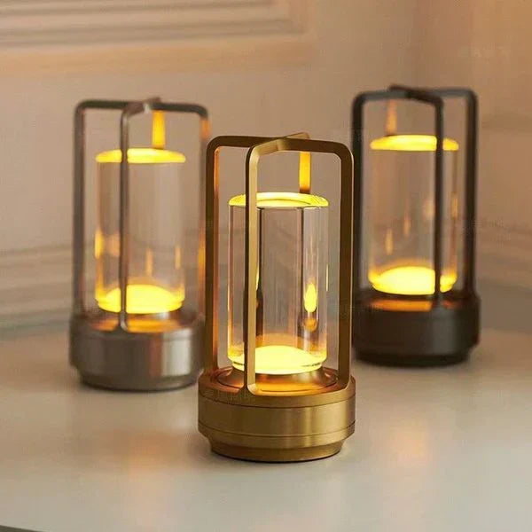 Dekoracyjna kryształowa dotykowa lampa nocna