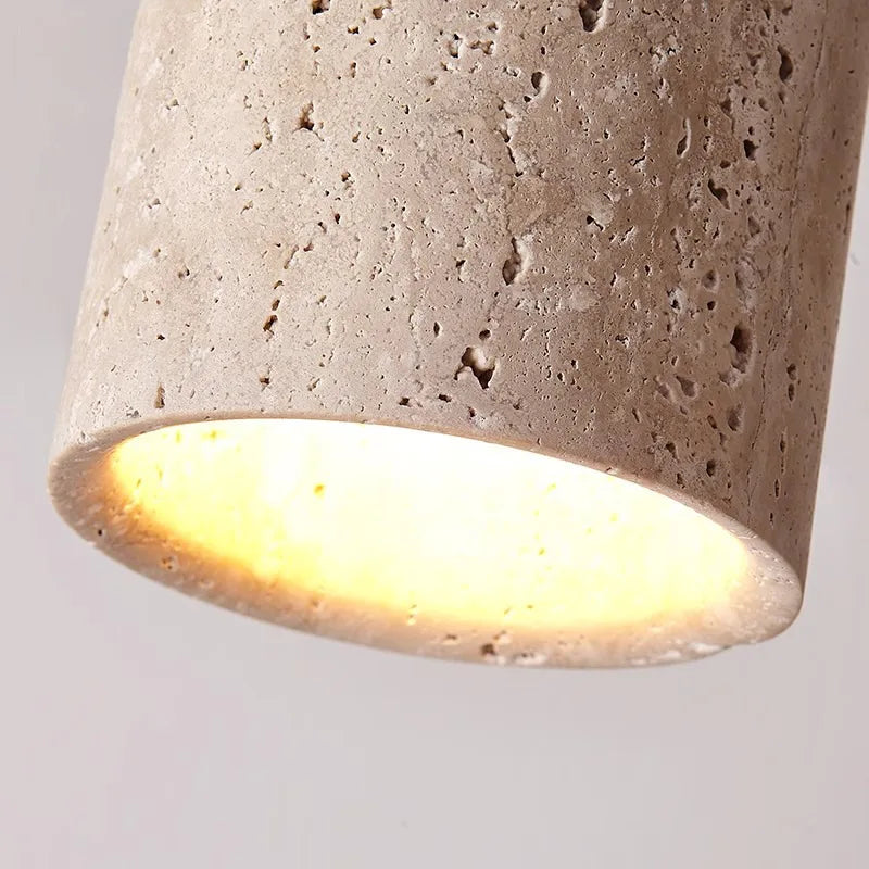 Dekoracyjna lampa sufitowa LED do klatki schodowej i przedpokoju – naturalny wzór trawertynu