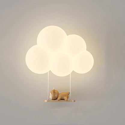 Delikatna lampa LED w kształcie chmury
