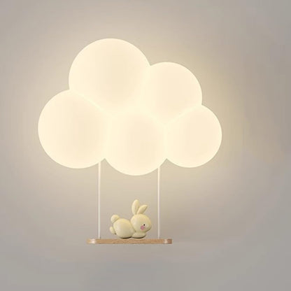 Delikatna lampa LED w kształcie chmury