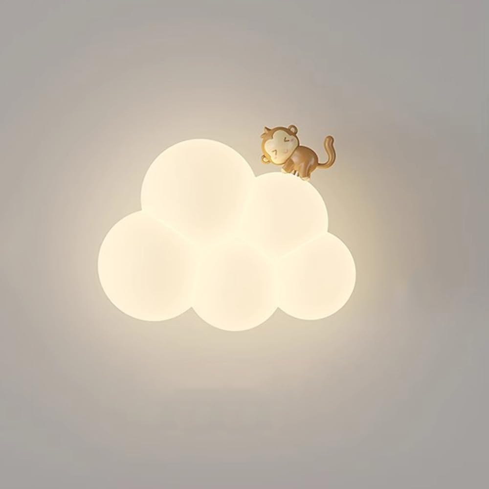 Delikatna lampa LED w kształcie chmury