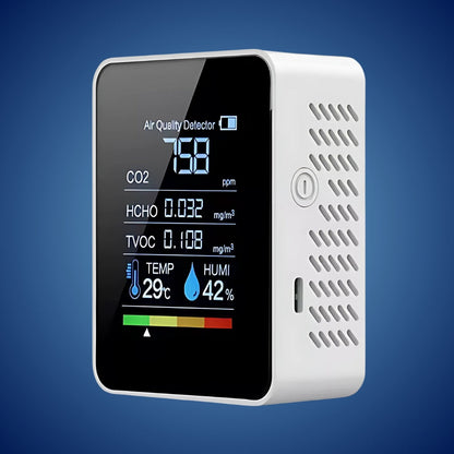 Detektor jakości powietrza AirSense Pro CO2 z czujnikiem dwutlenku węgla | Alerty w czasie rzeczywistym – Monitor jakośc
