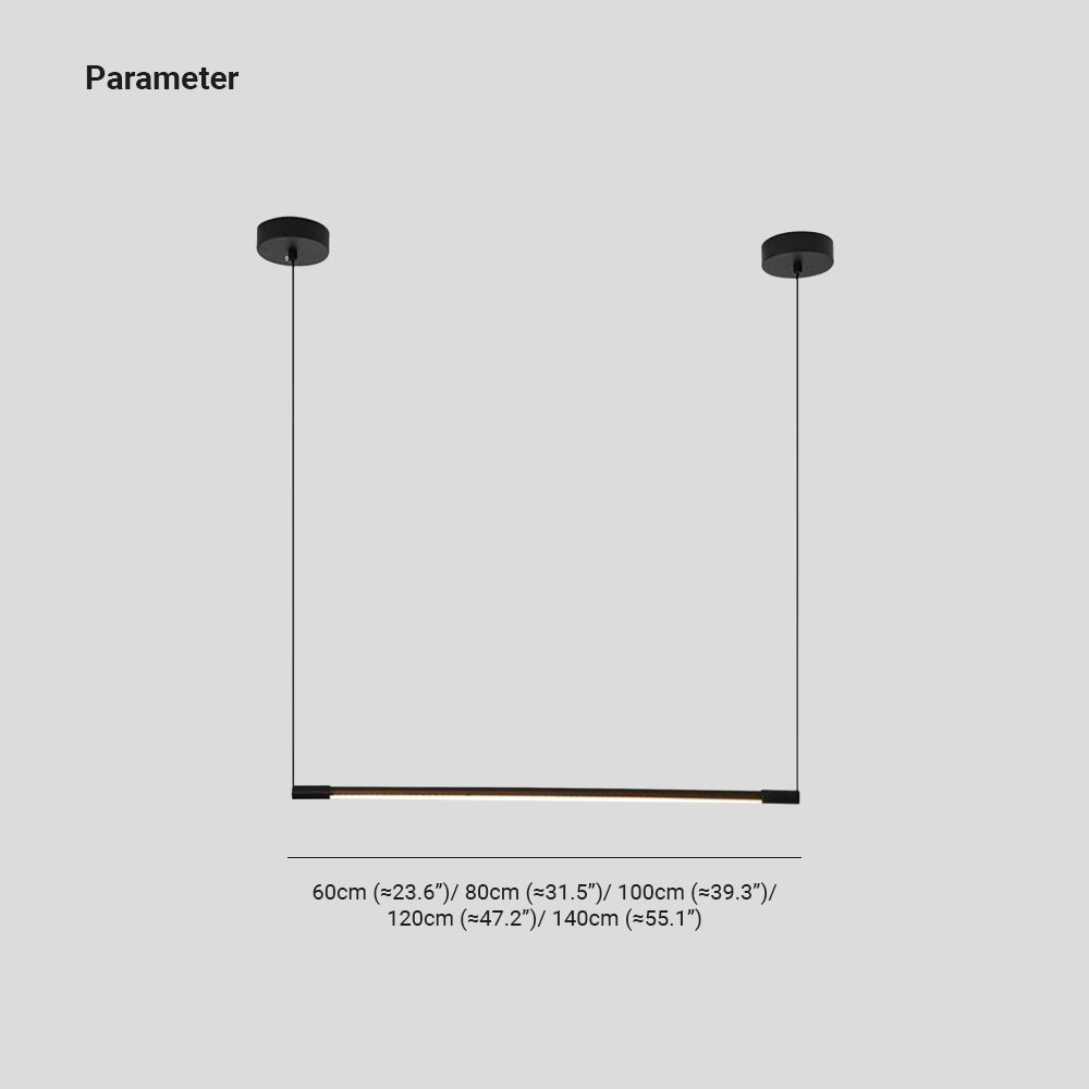 Długa smukła półprzezroczysta lampa sufitowa LED