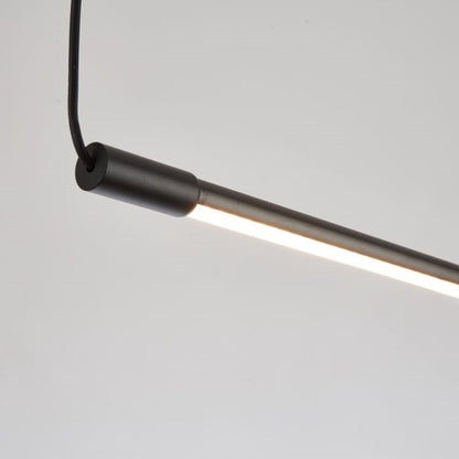 Długa smukła półprzezroczysta lampa sufitowa LED