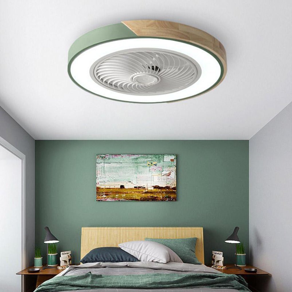 Elegancka lampa sufitowa LED z wentylatorem