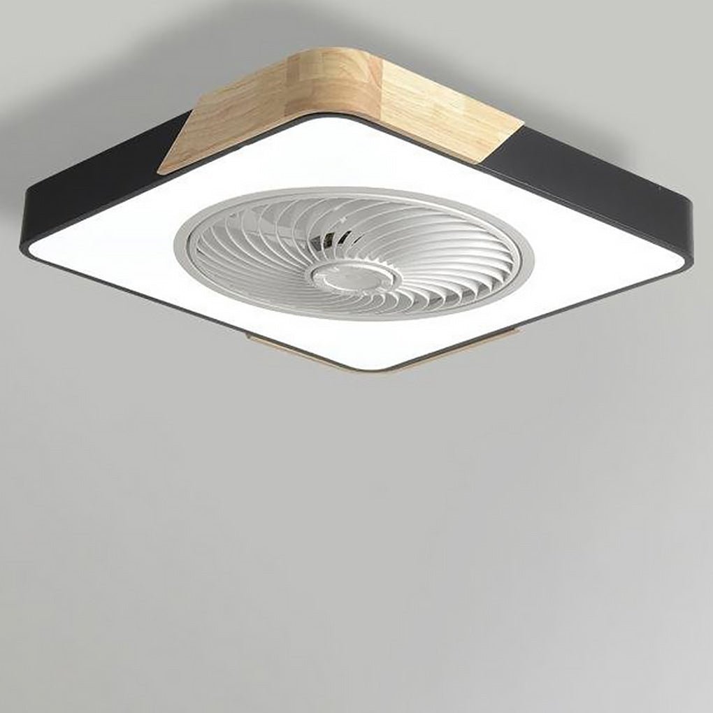 Elegancka lampa sufitowa LED z wentylatorem