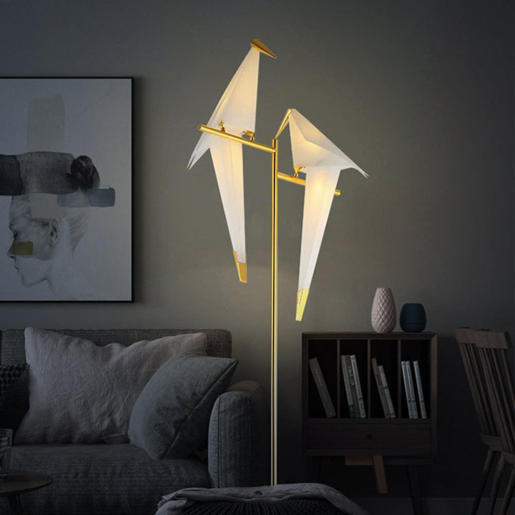 Lampa origami z ptakiem na magnetycznym mocowaniu