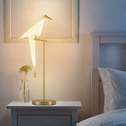 Lampa origami z ptakiem na magnetycznym mocowaniu