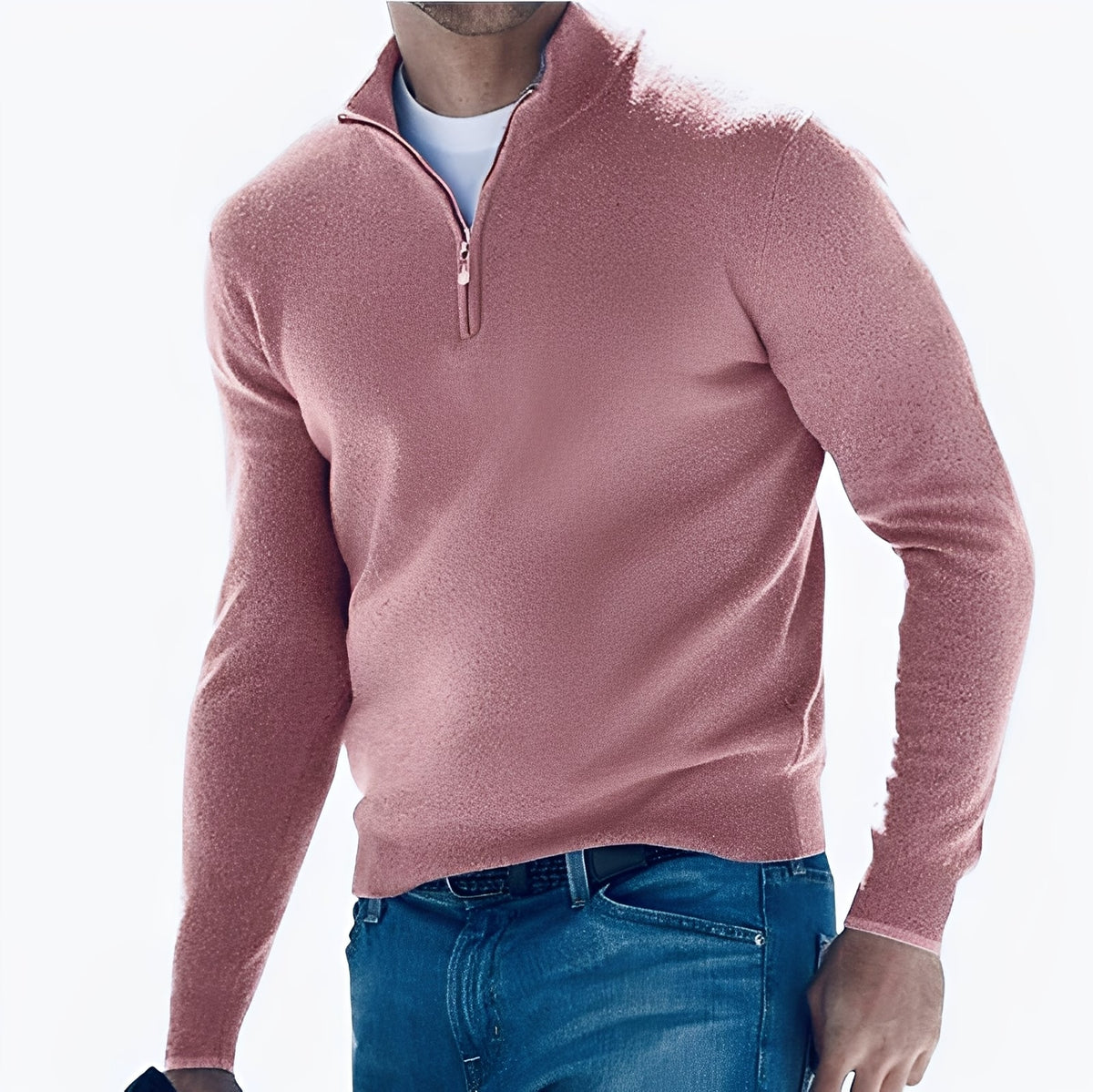 Elegancki Sweter Męski z Zamkiem – Styl i Komfort na Co Dzień