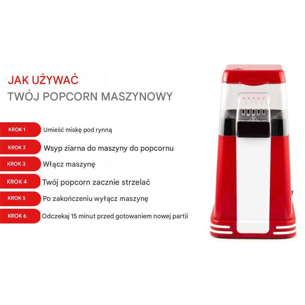 Elektryczna maszyna do popcornu o mocy 1200 W