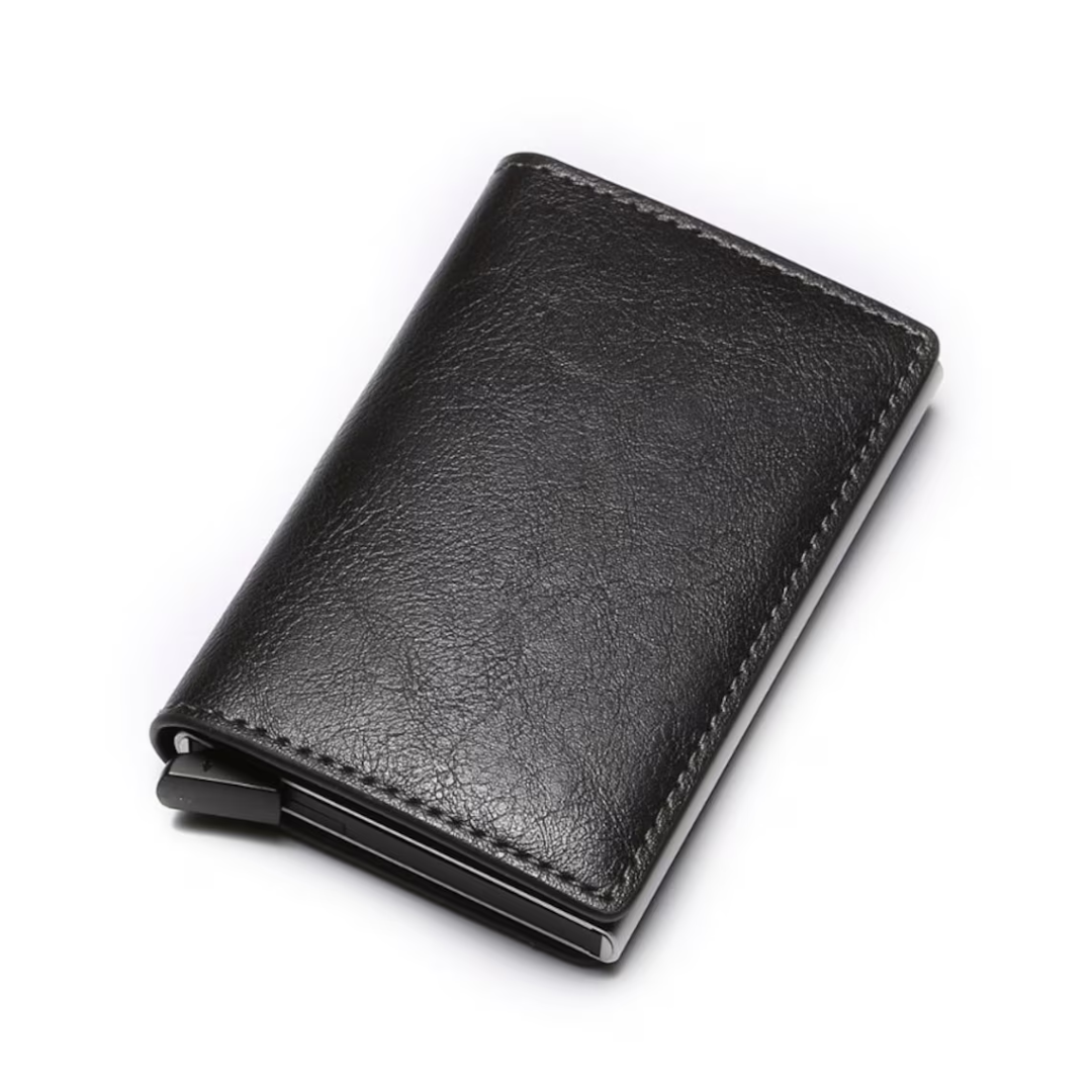 Etui na karty aluminiowe - ochrona RFID, klip na banknoty