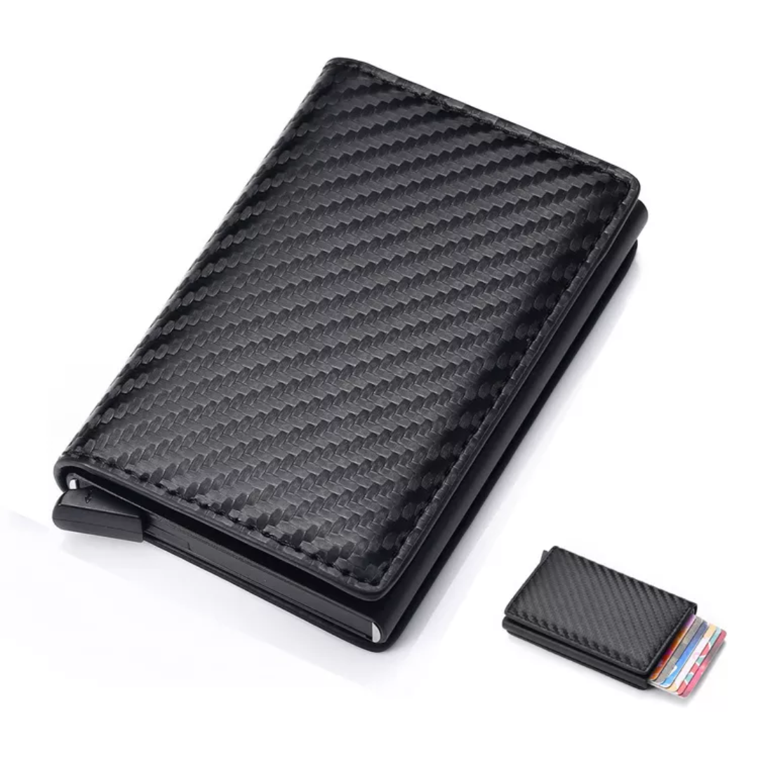 Etui na karty aluminiowe - ochrona RFID, klip na banknoty