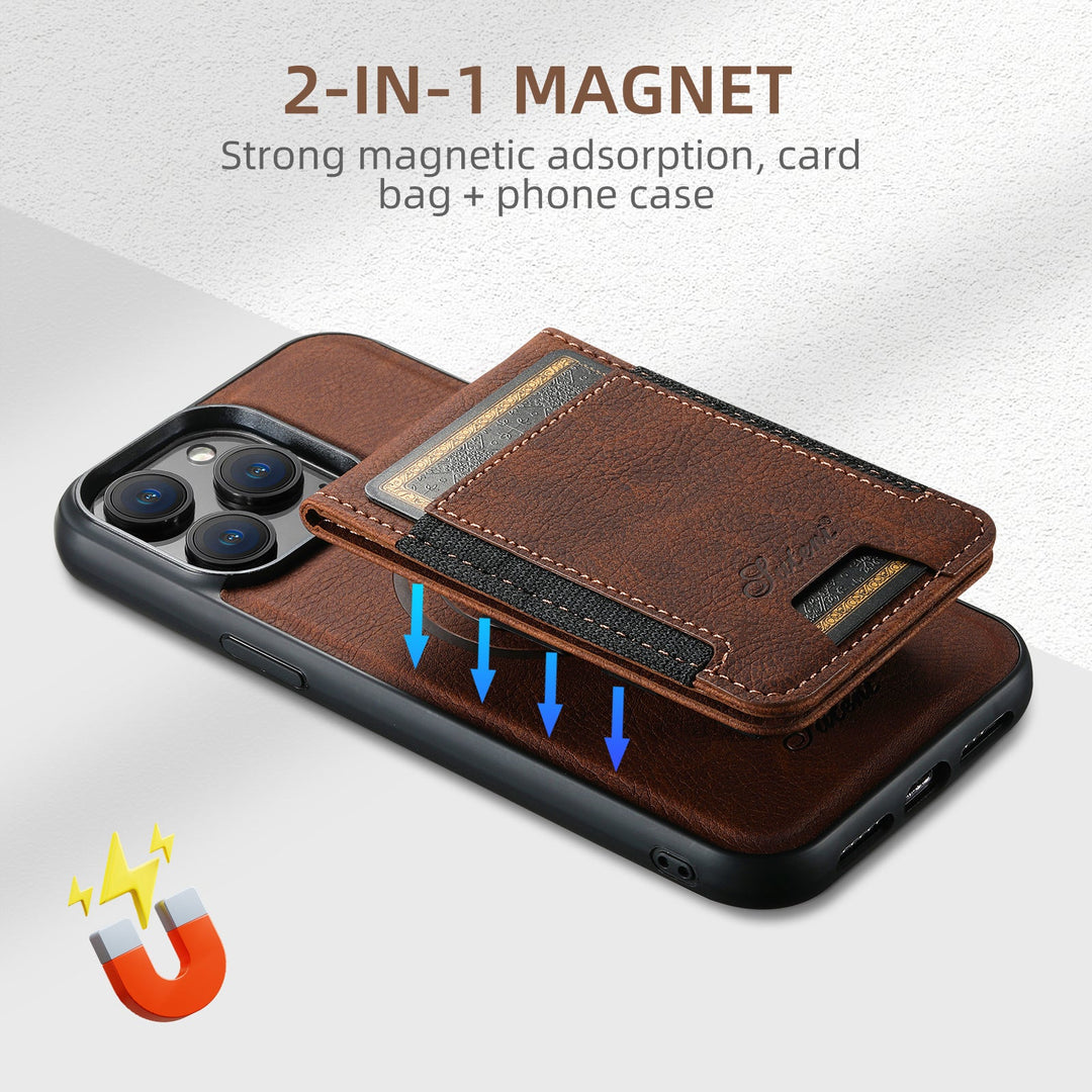 Etui na telefon skórzane z kieszonką