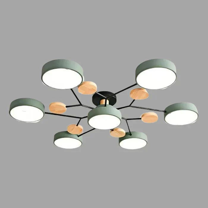 Funkcjonalna Lampa Sufitowa LED - Skandynawska Okrągła Konstrukcja