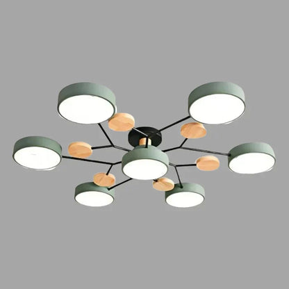 Funkcjonalna Lampa Sufitowa LED - Skandynawska Okrągła Konstrukcja