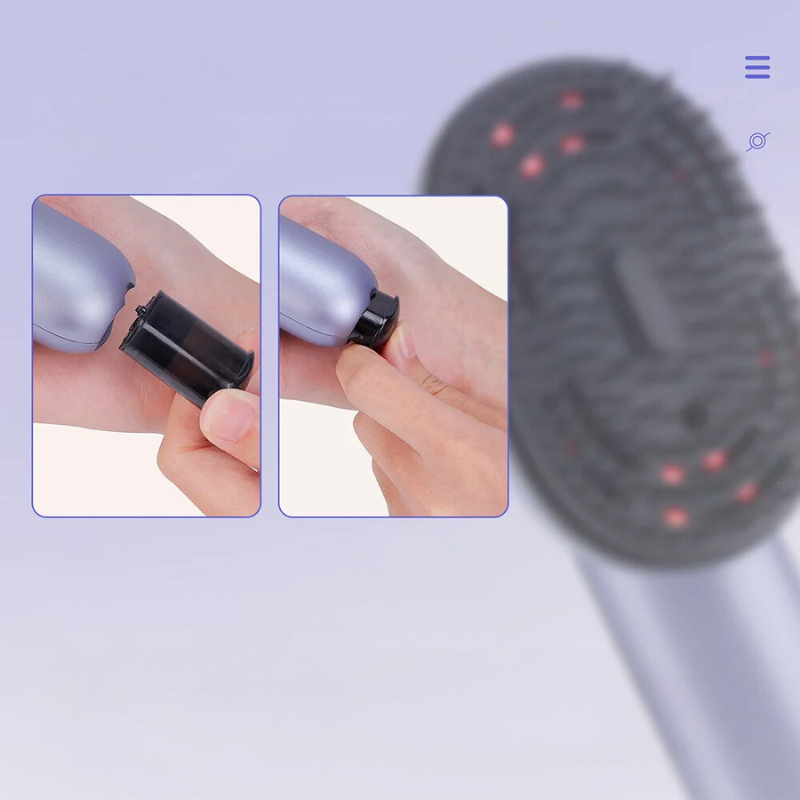 GlowSpray Comb – masażer do głowy z wibracjami i aplikatorem olejku do włosów