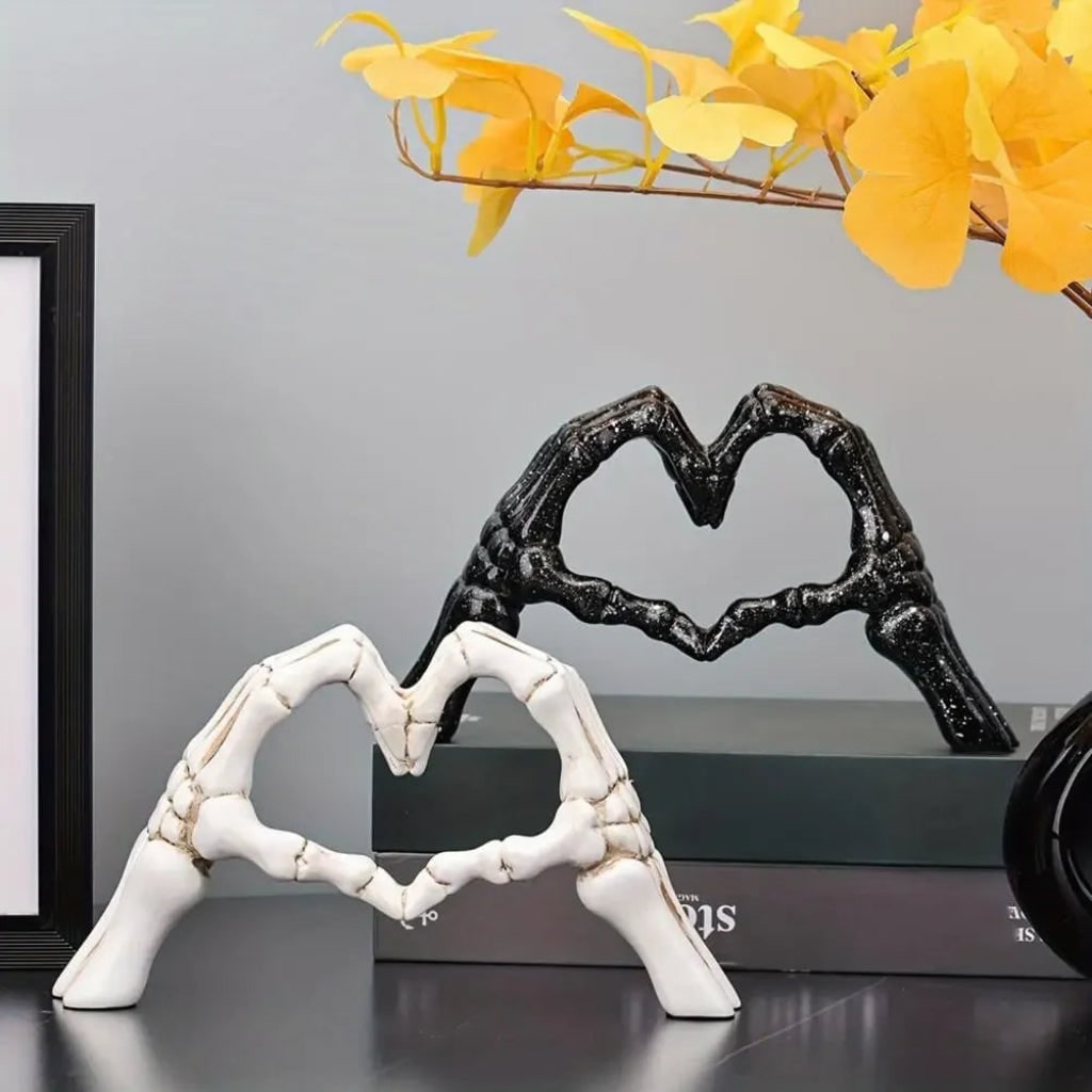 Halloween Dekoracja Domu Figura Szkieletu Serce Gotycka Ozdoba Wnętrz i Przed Domem
