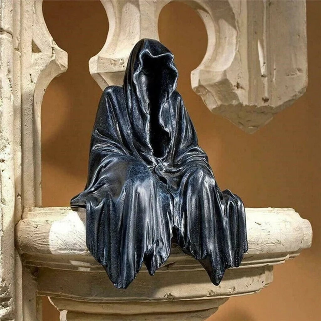 Halloween Dekoracja Figurka Upiorny żniwiarz na Półkę z Matowym Wykończeniem