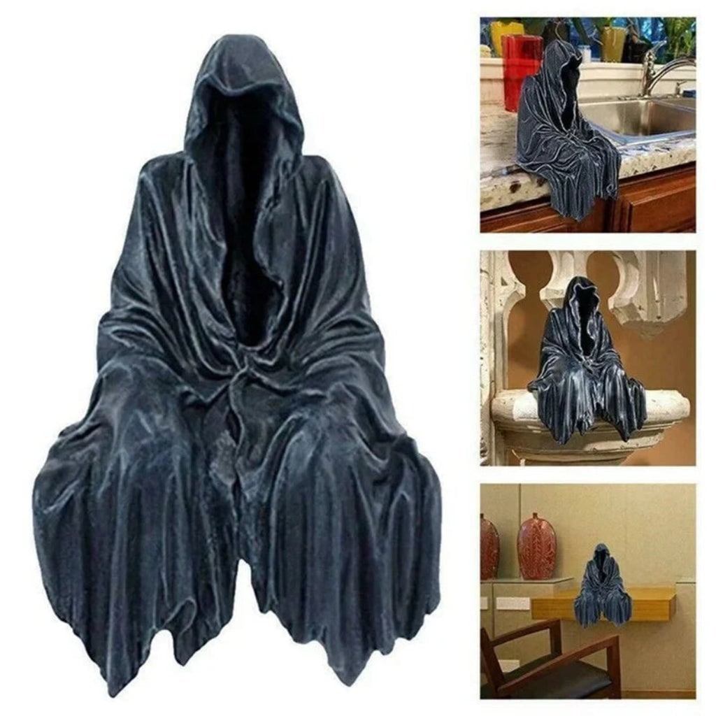Halloween Dekoracja Figurka Upiorny żniwiarz na Półkę z Matowym Wykończeniem