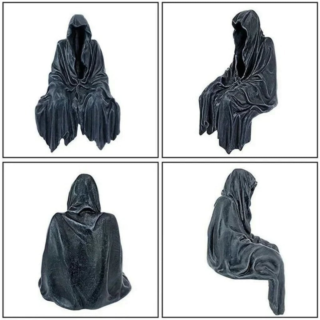 Halloween Dekoracja Figurka Upiorny żniwiarz na Półkę z Matowym Wykończeniem