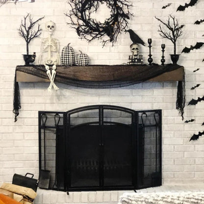 Halloween Dekoracja Gazy Pajęczyna Czarna do Domu i Ogrodu