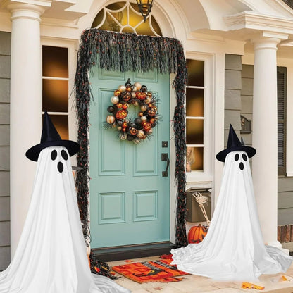 Halloween Dekoracje Domu Duch Podświetlany LED z Kapeluszem Czarownicy