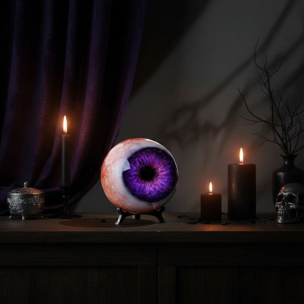 Halloween Dekoracje Domu Gałka Oczna na Stojaku Straszna Dekoracja
