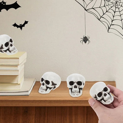 Halloween Dekoracje Domu Zestaw Mini Czaszek Plastikowych z Postarzanym Wykończeniem