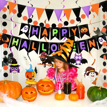 Halloween Dekoracje Wiszące Zestaw z Banerem i świderkami do Domu