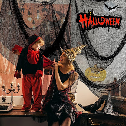 Halloween Dekoracyjna Gaza do Drapowania Pajęczyna na Imprezę i Wnętrze