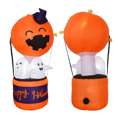 Halloween Dmuchana Dekoracja Dynia z Duchami i Podświetleniem LED do Ogrodu Imprez