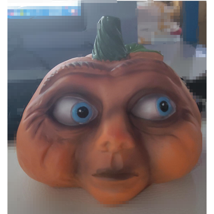 Halloween Dynia na Imprezę z Ekspresyjną Twarzą i Wzorami Dekoracyjna Figurka żywicy