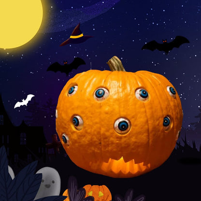 Halloween Dynia na Imprezę z Ruchomymi Elektronicznymi Oczami i Wzorami Strachu