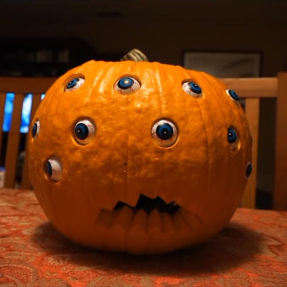 Halloween Dynia na Imprezę z Ruchomymi Elektronicznymi Oczami i Wzorami Strachu