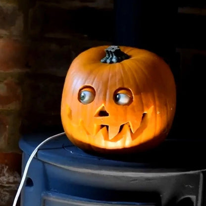 Halloween Dynia na Imprezę ze Straszną Animacją Ruchomych Oczu i Zębatymi Ustami Halloweenowa