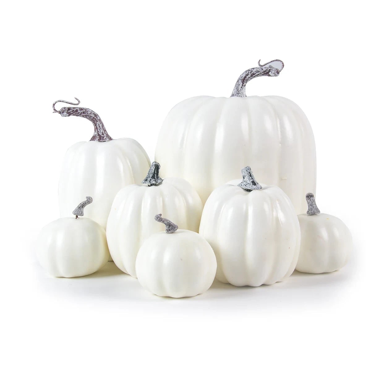 Halloween Dynie Ozdobne Sztuczne Zestaw 7 Sztuk Różne Rozmiary Jesienne Dekoracje Dekoracyjne