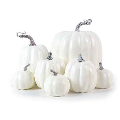 Halloween Dynie Ozdobne Sztuczne Zestaw 7 Sztuk Różne Rozmiary Jesienne Dekoracje Dekoracyjne