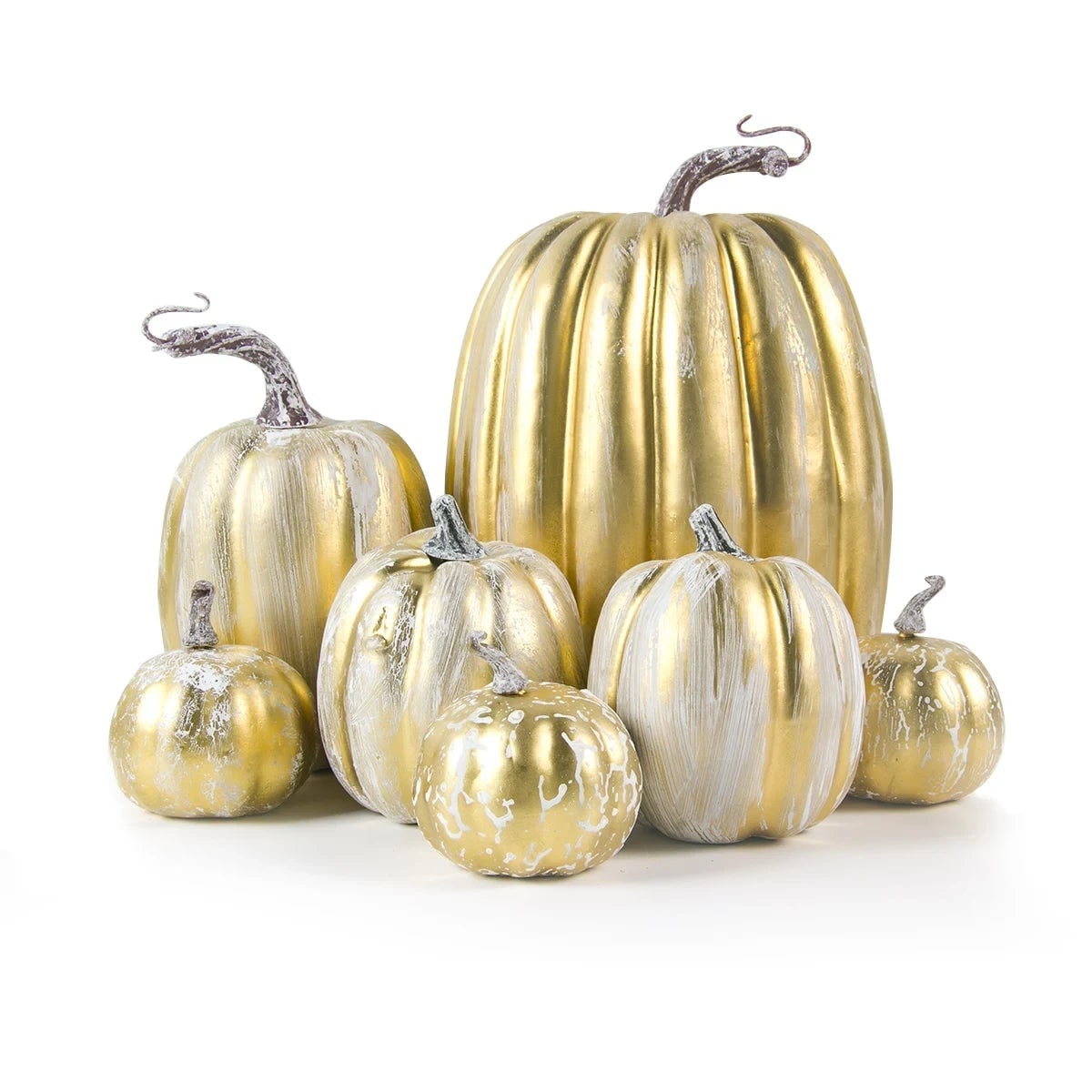 Halloween Dynie Ozdobne Sztuczne Zestaw 7 Sztuk Różne Rozmiary Jesienne Dekoracje Dekoracyjne